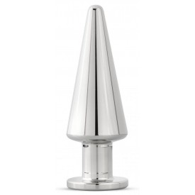 Серебристая анальная пробка Sinner Metal Pointy Buttplug - 11,5 см.