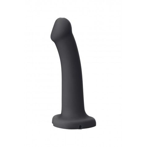 Черный фаллос с имитацией эякуляции Silicon Cum Dildo L - 19,6 см.