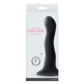 Чёрный волнистый фаллоимитатор Shi/Shi Ripple 6" Dildo - 19 см.